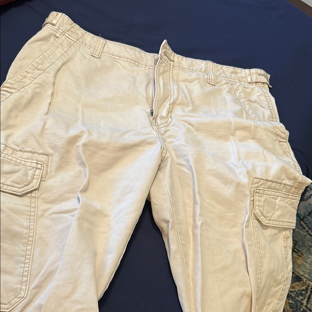 Men's Cream Cargo Pants